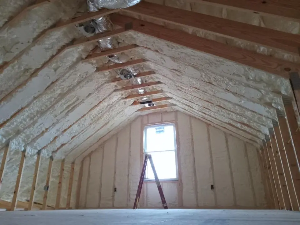Spray foam roofing application for Crawl Space Insulation project in Vista